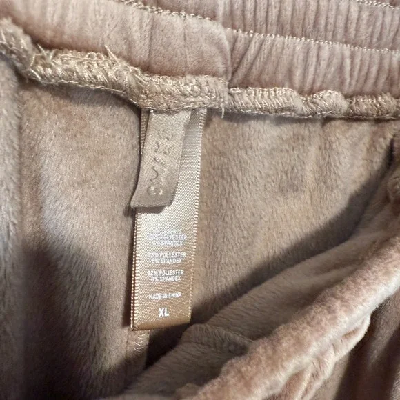 Skims Velour Wide Leg Pants Womens XL Pull on Baggy Brown Velvet *read* - Picture 14 of 16